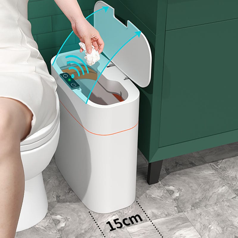 4U Bag Automatic Smart Trash Can - Induction Sensor with Lid for Kitchen, Bedroom, and Living Room