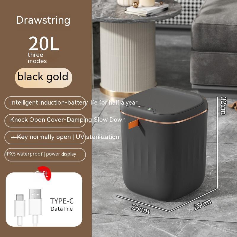 4U Bag Automatic Smart Trash Can - Induction Sensor with Lid for Kitchen, Bedroom, and Living Room