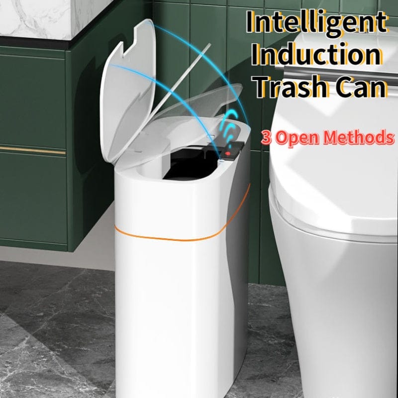 4U Bag Automatic Smart Trash Can - Induction Sensor with Lid for Kitchen, Bedroom, and Living Room