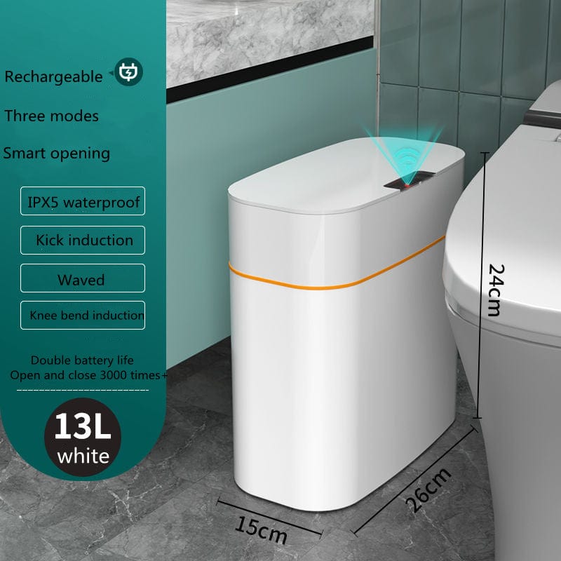 4U Bag Automatic Smart Trash Can - Induction Sensor with Lid for Kitchen, Bedroom, and Living Room