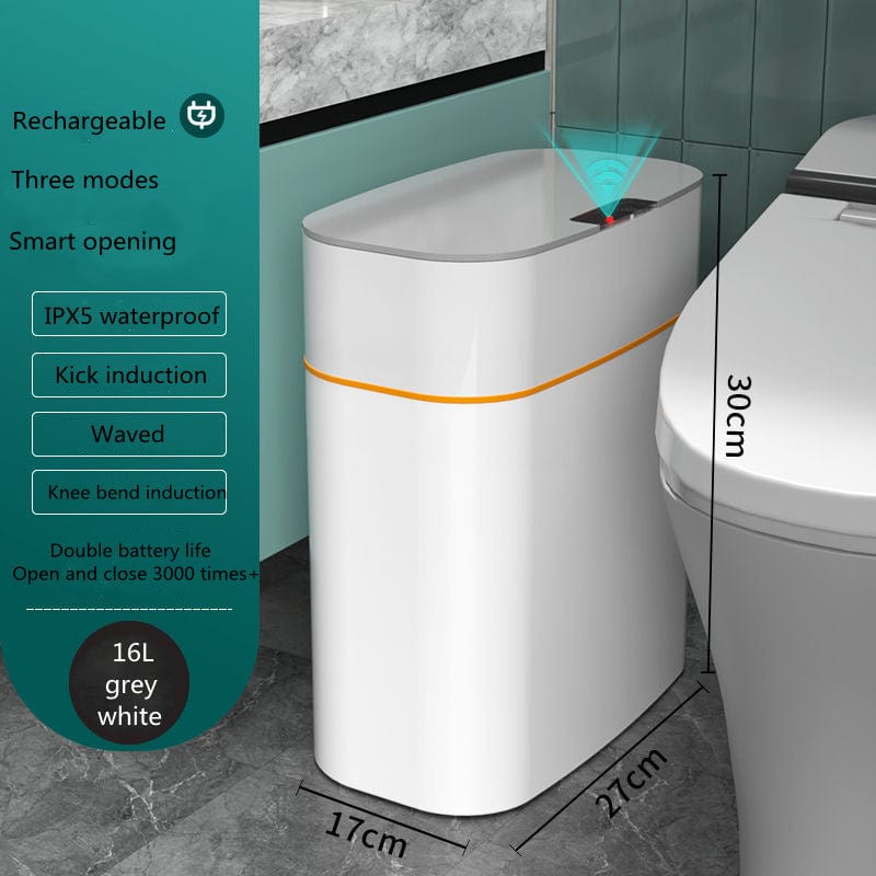 4U Bag Automatic Smart Trash Can - Induction Sensor with Lid for Kitchen, Bedroom, and Living Room