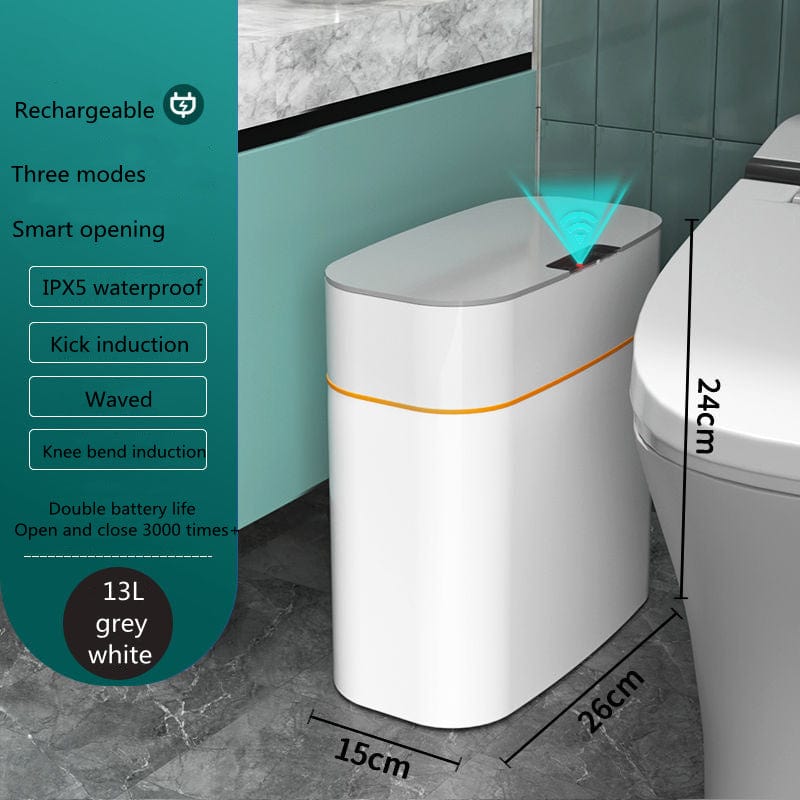 4U Bag Automatic Smart Trash Can - Induction Sensor with Lid for Kitchen, Bedroom, and Living Room