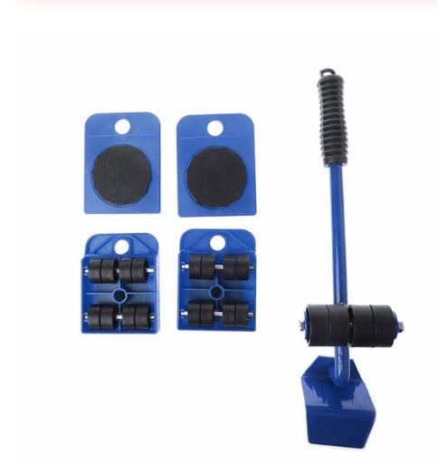 4U Bag Blue Professional Furniture Moving Device - 5PCS Lifter Tool for Heavy Items