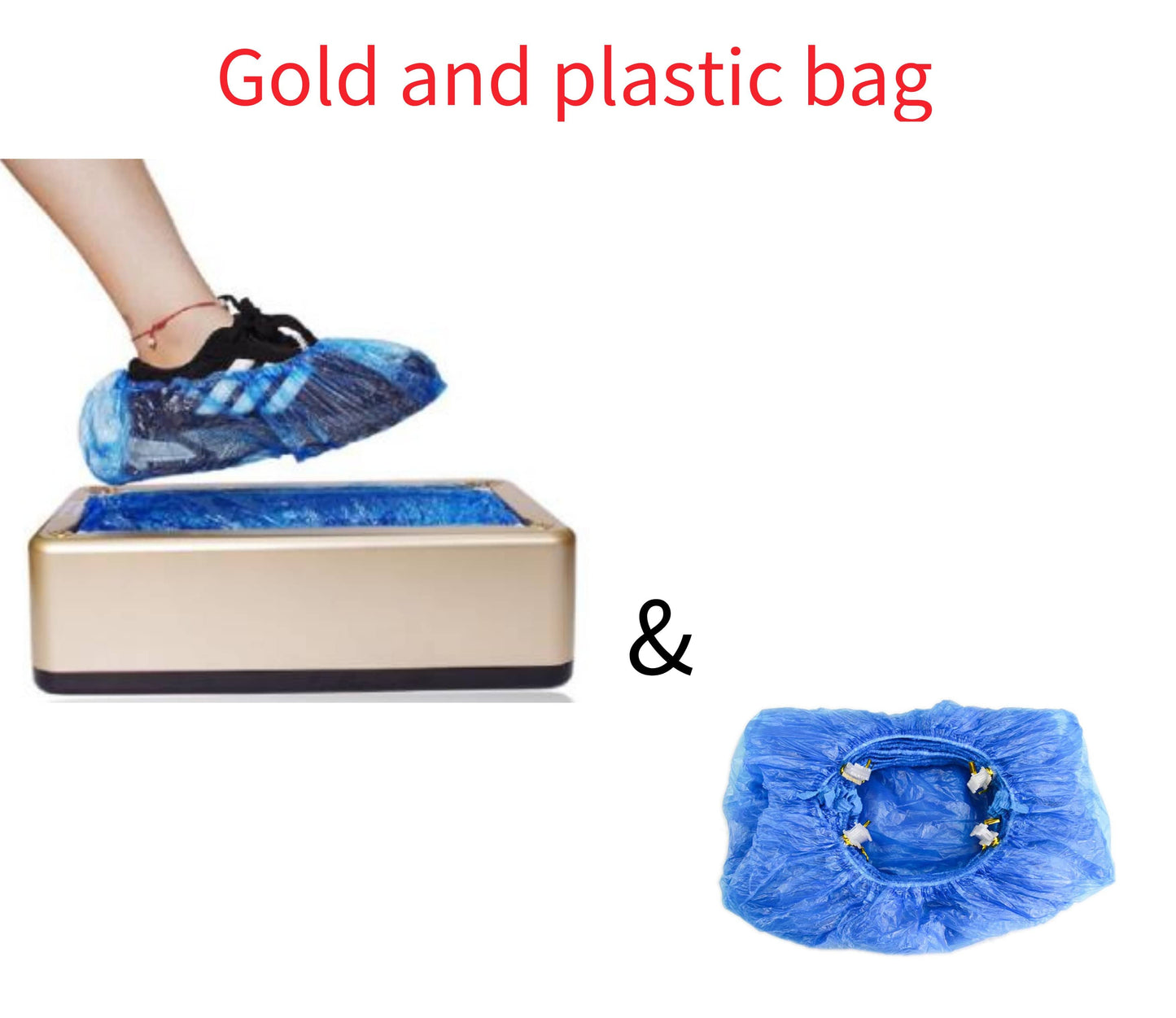 4U Bag Gold and Plastic bag Smart Overshoe Dispenser - Disposable Cover Machine for Clean Indoor Spaces