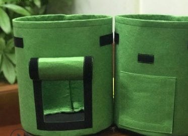 4U Bag Green / Large Garden Plant Growth Bag - Breathable, Reusable Vegetable Grow Bag with Side Window