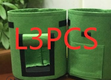 4U Bag Green3PCS / Large Garden Plant Growth Bag - Breathable, Reusable Vegetable Grow Bag with Side Window