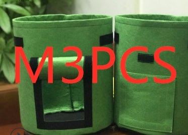 4U Bag Green3PCS / Medium Garden Plant Growth Bag - Breathable, Reusable Vegetable Grow Bag with Side Window