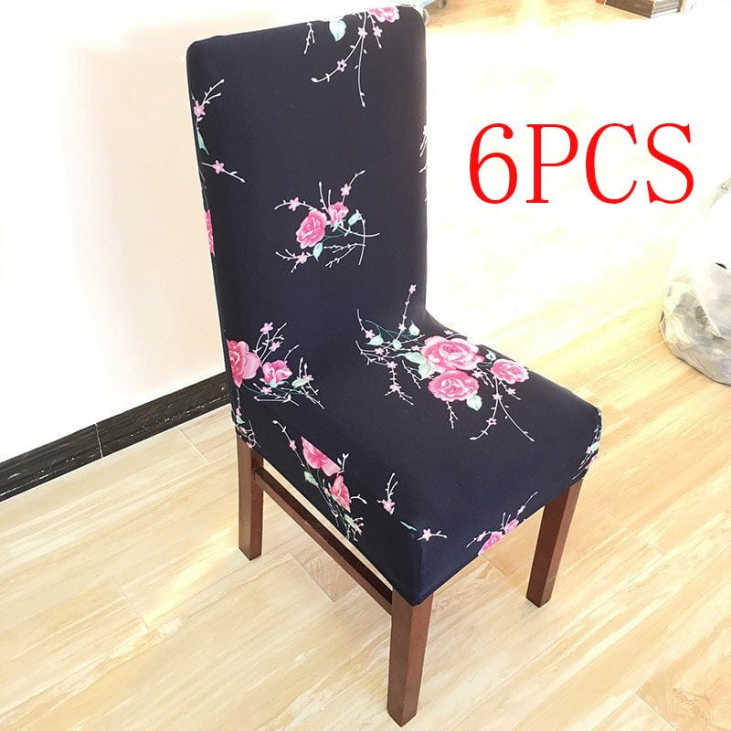 4U Chair C / 6PCS "Spandex Chair Covers – Elastic Slipcovers for Wedding, Banquet, and Dining Room Chairs"