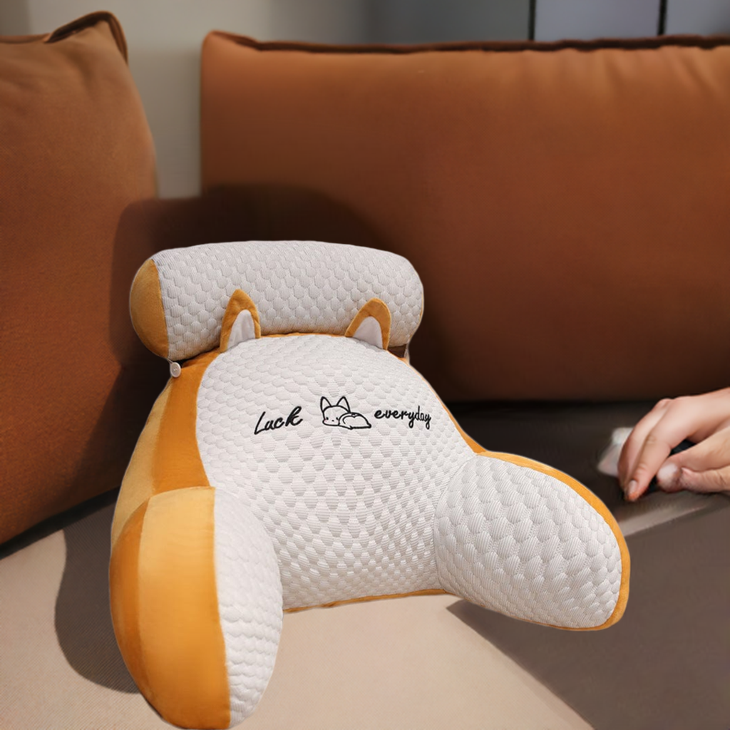 4U Chair "Comfortable Reading Pillow – Detachable Cover & Stylish Support for Home or Office"