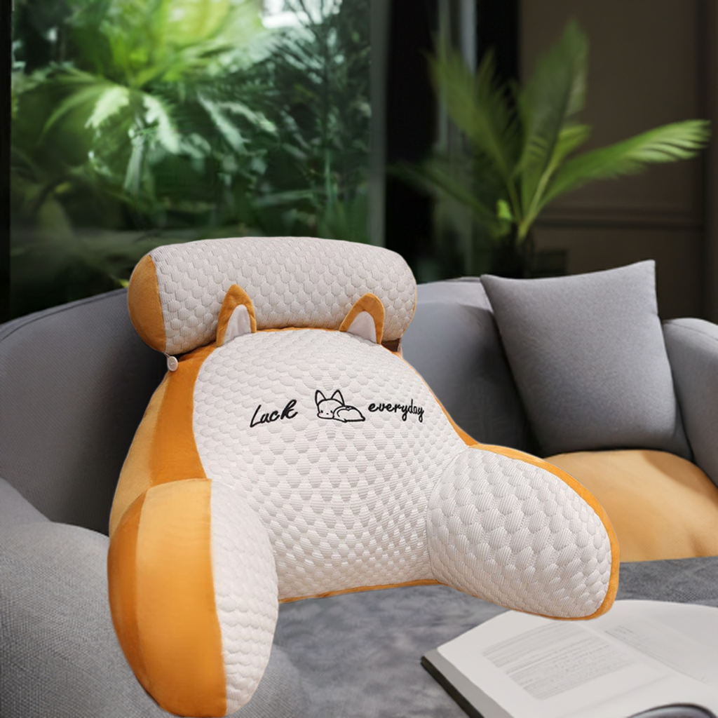 4U Chair "Comfortable Reading Pillow – Detachable Cover & Stylish Support for Home or Office"