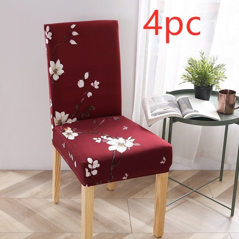 4U Chair D / Q4PC "Spandex Chair Covers – Elastic Slipcovers for Wedding, Banquet, and Dining Room Chairs"