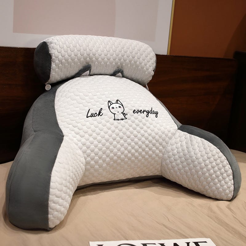 4U Chair Husky Ice Bean Material / 60x 40cm "Comfortable Reading Pillow – Detachable Cover & Stylish Support for Home or Office"