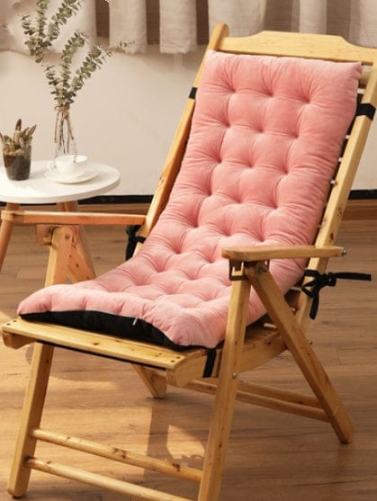 4U Chair Pink / Basic Fluffy Chair Cushion with Secure Elastic Straps - Comfortable, Non-Slip, and Durable