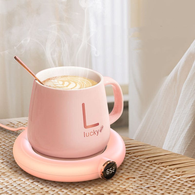 4U Coffee Cup M306 Pink / USB Smart Heating Coffee Coaster - USB Desktop Warmer Pad for Mug & Cup