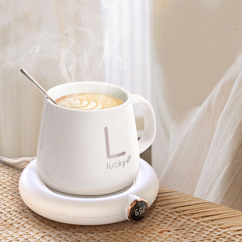 4U Coffee Cup M306 white / USB Smart Heating Coffee Coaster - USB Desktop Warmer Pad for Mug & Cup