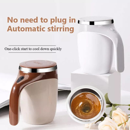 4U Coffee Cup Magnetic Self-Stirring Coffee Cup - Rechargeable, Leak-Proof & Portable Mixer