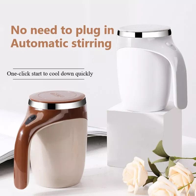 4U Coffee Cup Magnetic Self-Stirring Coffee Cup - Rechargeable, Leak-Proof & Portable Mixer