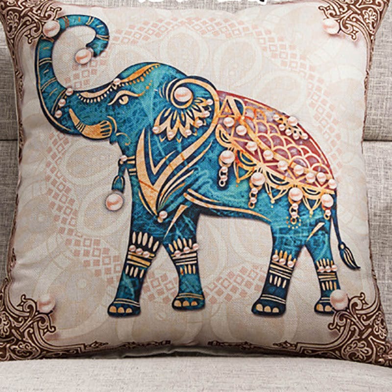 4U cover Left elephant Elephant pillow cushion cover