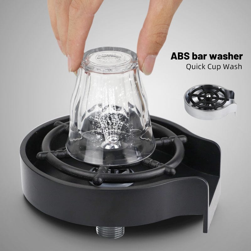 4U Cup Washer Automatic High-Pressure Cup Washer - One-Hand Operation for Bars, Cafes, and Kitchens