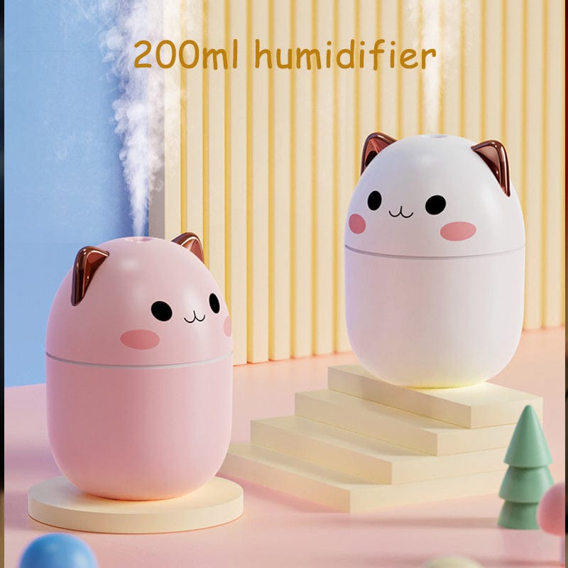 4U Flame Humidifier Car Aromatherapy Humidifier - USB Powered, Silent Operation with Ambient Light