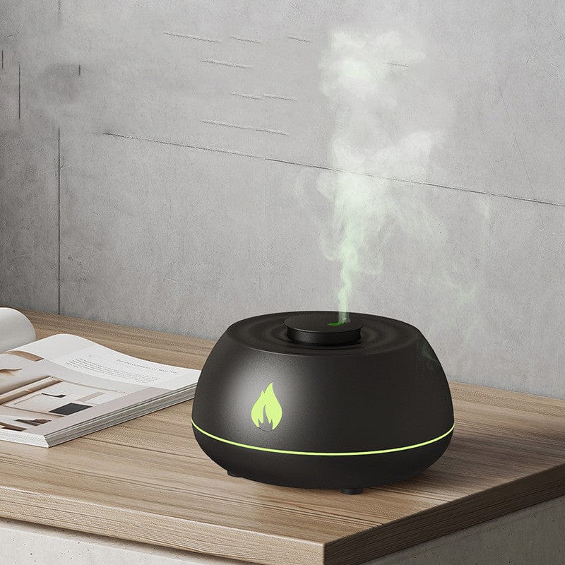 4U Flame Humidifier Flame Effect Essential Oil Diffuser - 7 Color Lights, USB Humidifier for Home and Office