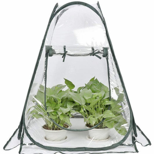 4U Garden Plants Transparent Garden Plants Antifreeze Greenhouse - PVC Heat Retention Tent with Ground Nails