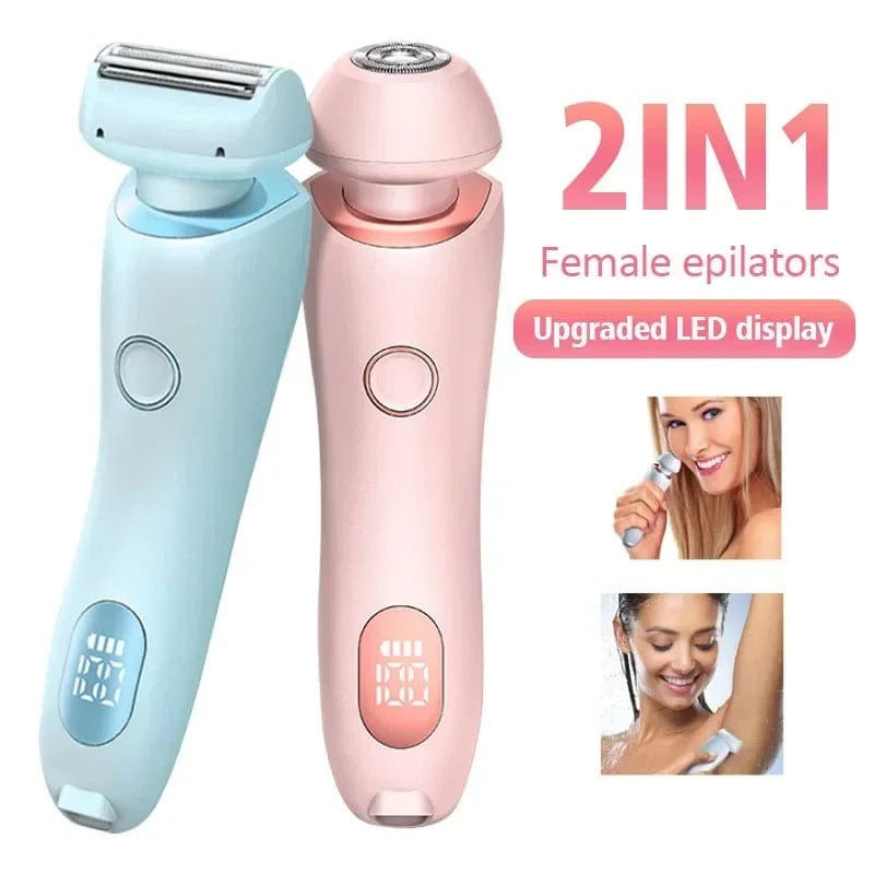 4U Hair Removal Electric Hair Removal Epilator - 2-in-1 USB Rechargeable Trimmer for Women’s Body Shaving