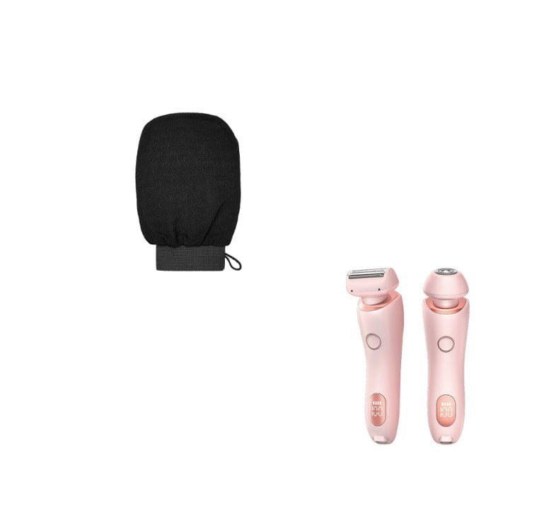 4U Hair Removal Pink Set / USB Electric Hair Removal Epilator - 2-in-1 USB Rechargeable Trimmer for Women’s Body Shaving