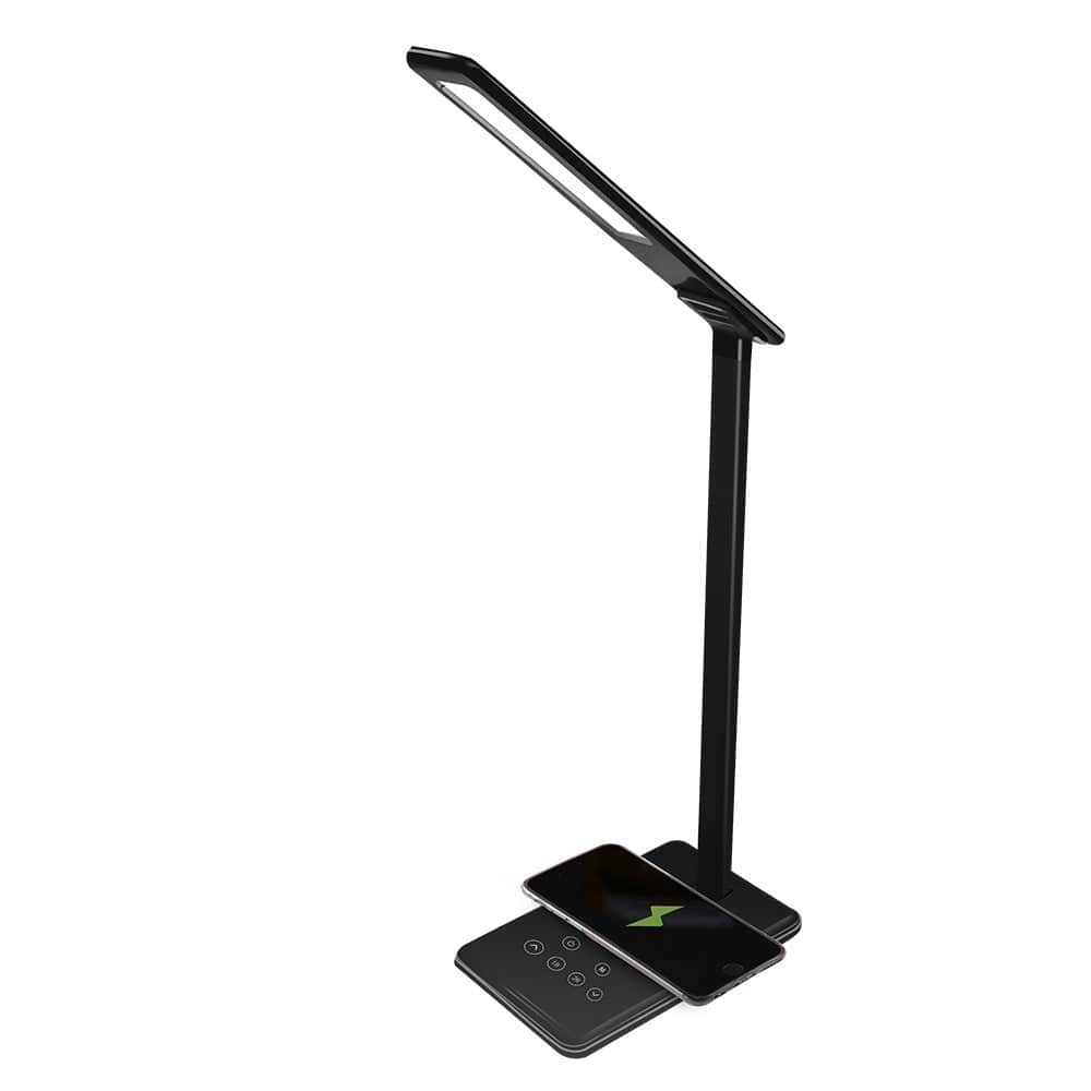 4U LED Black Huawei Apple Wireless Charging Desk Lamp LED Eye Protection Desk Lamp Bedside Folding