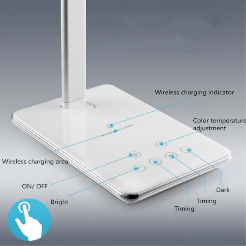 4U LED Huawei Apple Wireless Charging Desk Lamp LED Eye Protection Desk Lamp Bedside Folding