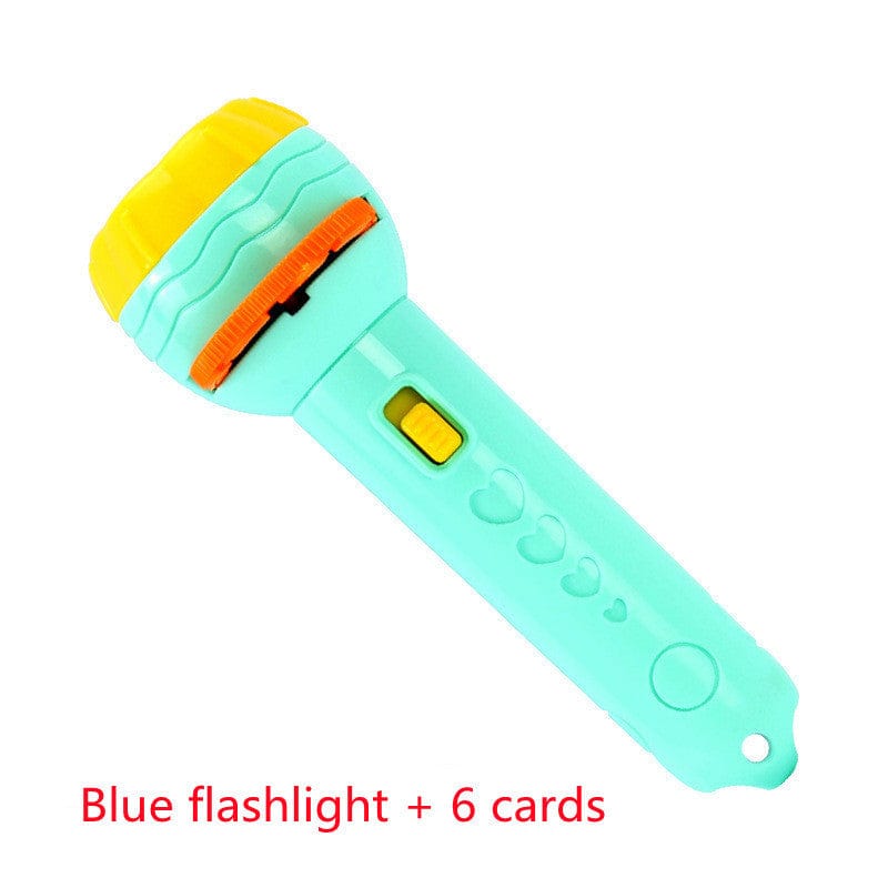 4U Light Blue1 Fantasy Flicker: Cartoon Projector Flashlight for Kids