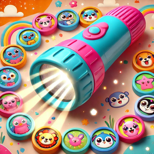 4U Light Fantasy Flicker: Cartoon Projector Flashlight for Kids