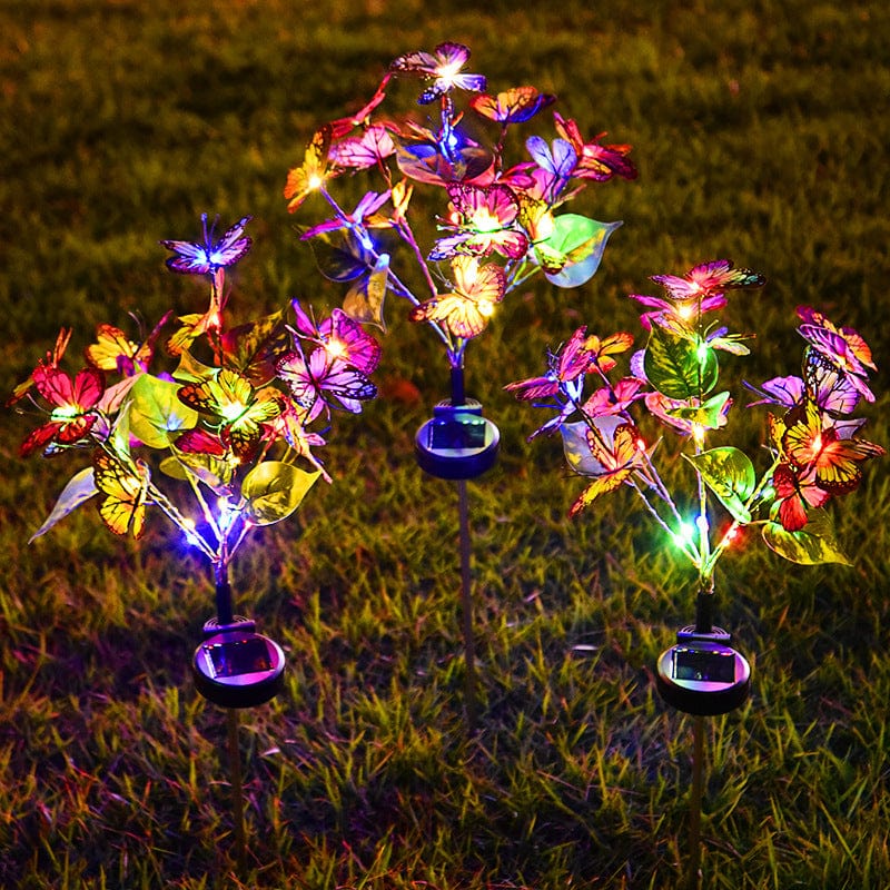 4U Light Lawn lamp Garden Elegance: Solar Butterfly Courtyard Light