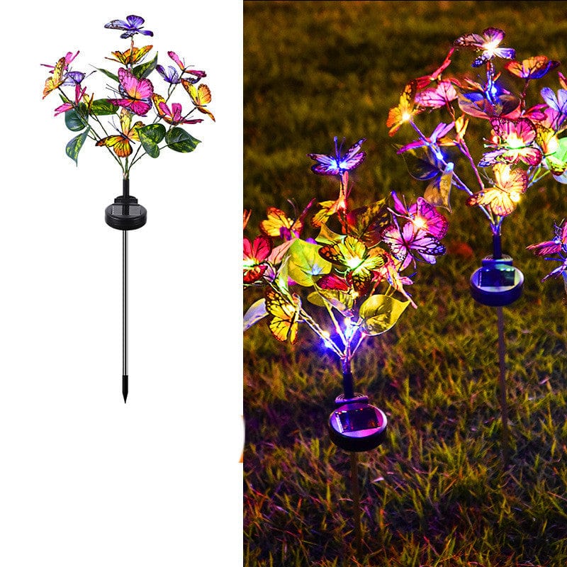 4U Light Lawn lamp Garden Elegance: Solar Butterfly Courtyard Light