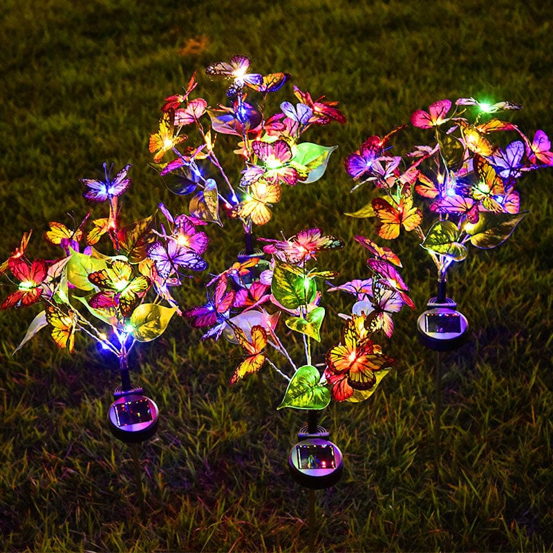 4U Light Lawn lamp Garden Elegance: Solar Butterfly Courtyard Light