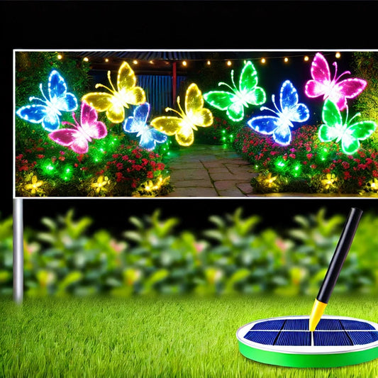 4U Light Lawn lamp Garden Elegance: Solar Butterfly Courtyard Light