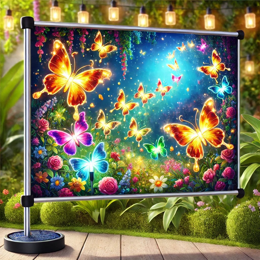 4U Light Lawn lamp Garden Elegance: Solar Butterfly Courtyard Light