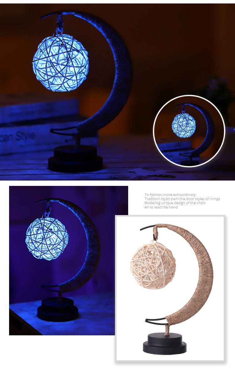 4U Light Led Moon Light Wrought Iron Ornament Light Star Shape Copper Wire Light Decorative Light USB Battery