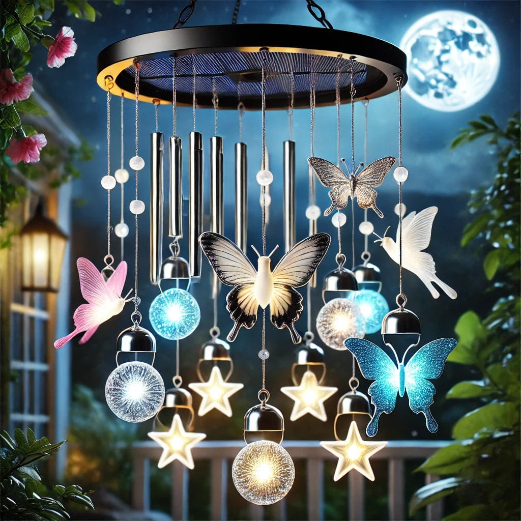 4U Light "Luminous Breeze: Hummingbird & Butterfly Chime"