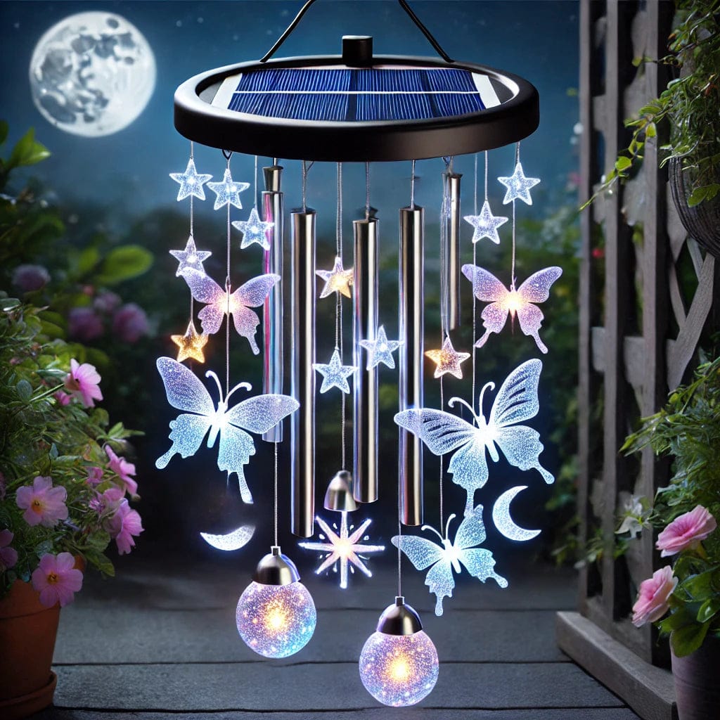 4U Light "Luminous Breeze: Hummingbird & Butterfly Chime"