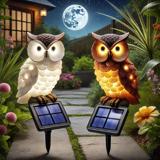 4U Light "Outdoor Solar Landscape Lamp – Owl & Parrot Edition"