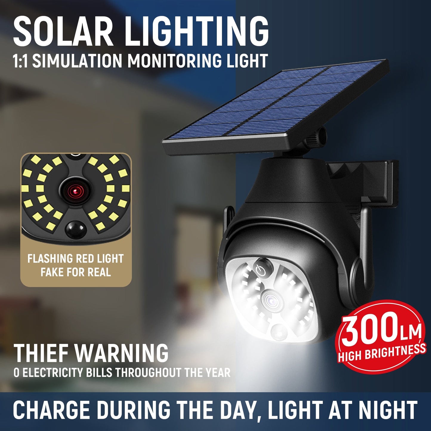 4U Light "Outdoor Solar-Powered Wall & Balcony Lights – Motion Detection"