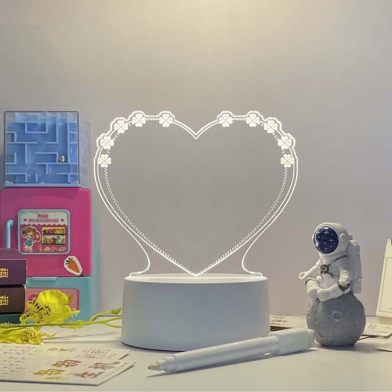 4U Light Style16 / USB three colors 3D Acrylic Board Handwriting Message Board LED Light