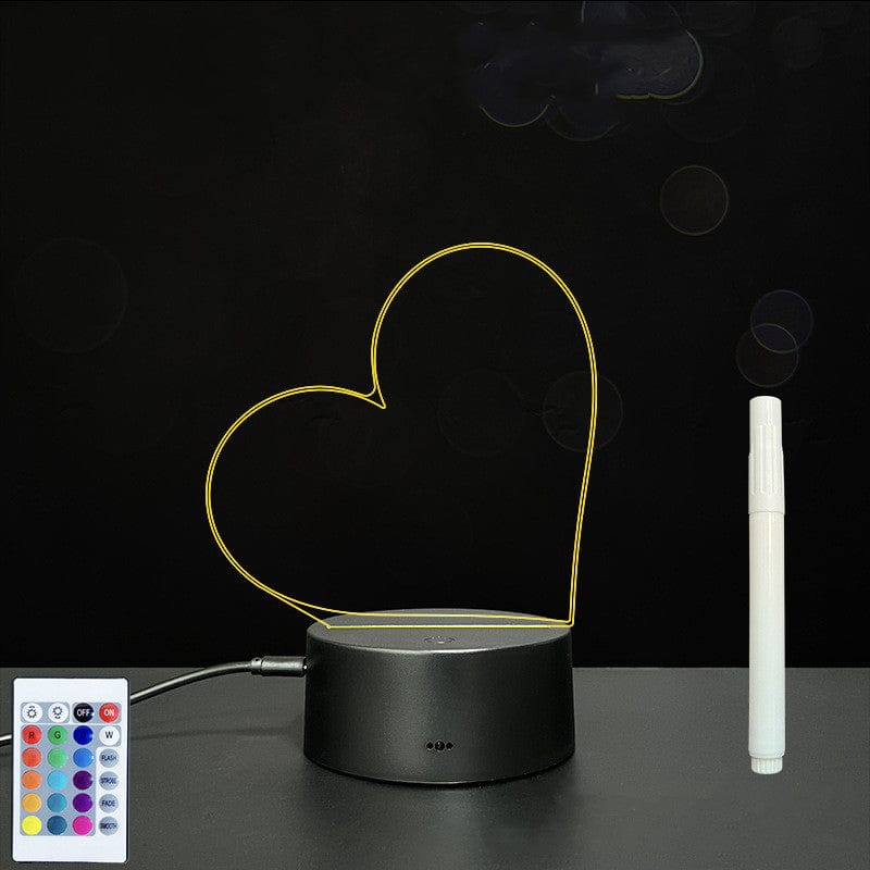 4U Light Style2 / Black A 3D Acrylic Board Handwriting Message Board LED Light