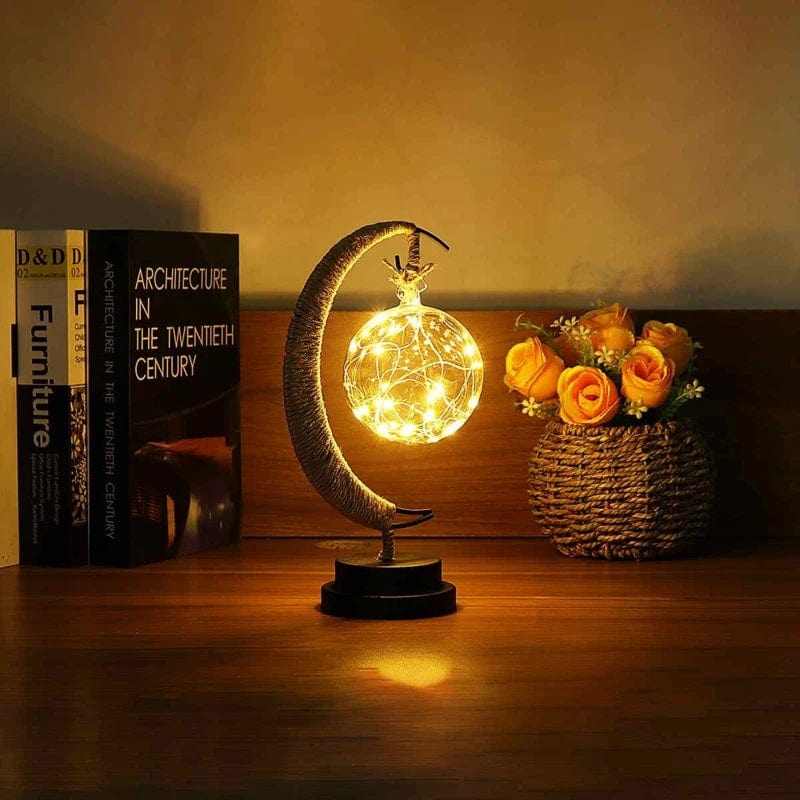 4U Light Warm White / Battery models / A Round ball Led Moon Light Wrought Iron Ornament Light Star Shape Copper Wire Light Decorative Light USB Battery