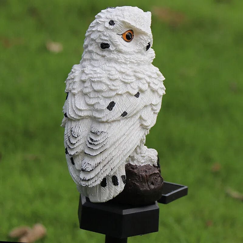 4U Light White "Outdoor Solar Landscape Lamp – Owl & Parrot Edition"