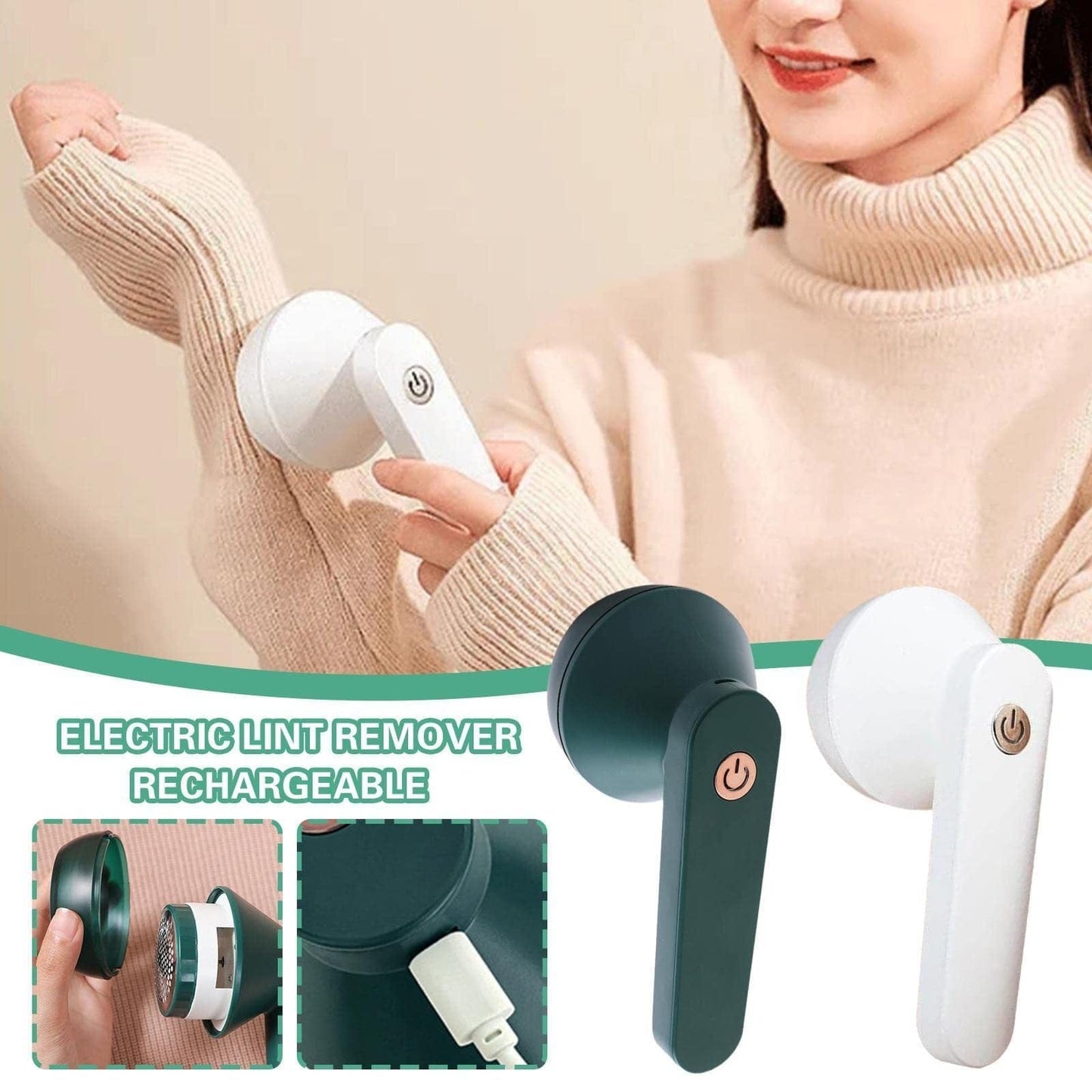 4U Lint Remover Electric Lint Remover for Clothing - USB Rechargeable Fabric Shaver for Lint-Free Clothes