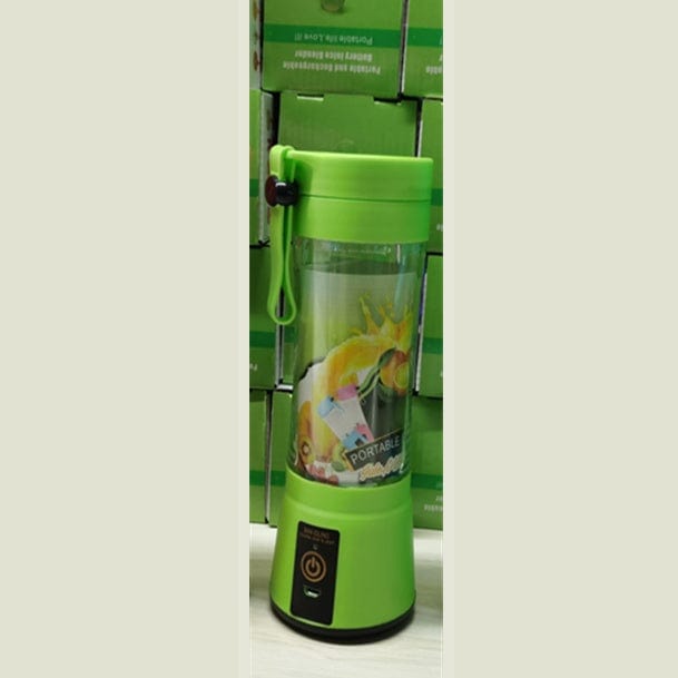 4U Mini Juicer Green / Four Knives Mini Electric Juicer Blender - USB Rechargeable, Food-Grade Portable Smoothie Maker