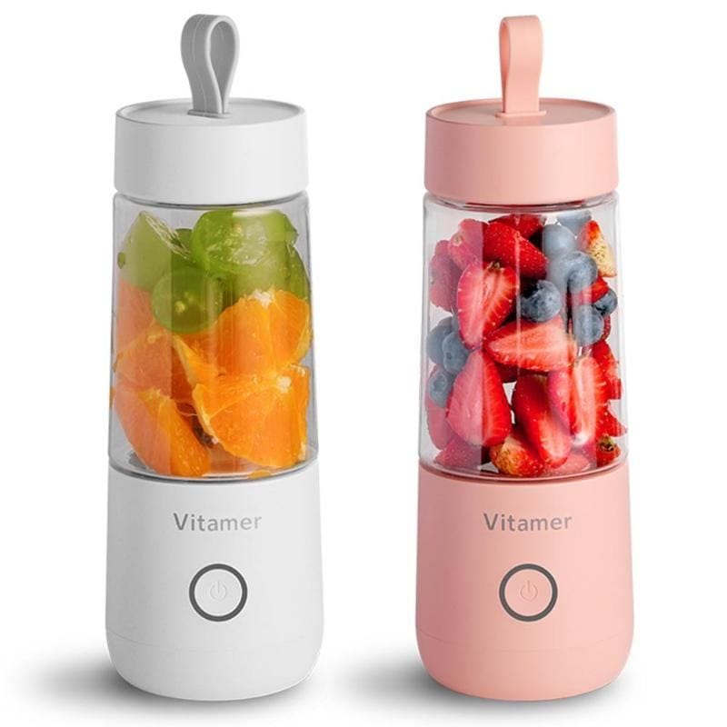 4U Mini Juicer High-Speed USB Rechargeable Blender - 350ml Portable Juicer with Intelligent Safety Sensing