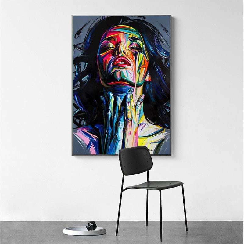 4U Painting Smokey Girl Oil Painting - Unframed Portrait for Stylish Wall Decor